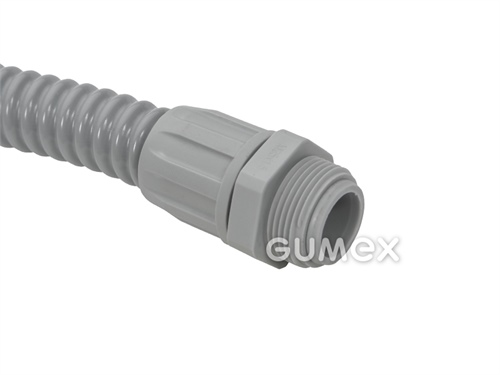 AD-K 180 M, für Rohrschützer 10mm, Außengewinde M12x1,5, IP54, PP, -10°C/+110°C, grau, 